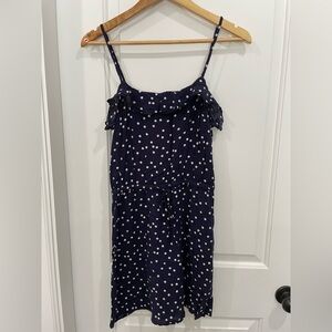 Garage Navy and White Polka Dot Dress